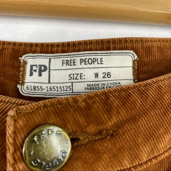 Free People Corduroy Bell Bottom Pants Sz 26 - Picture 7 of 8